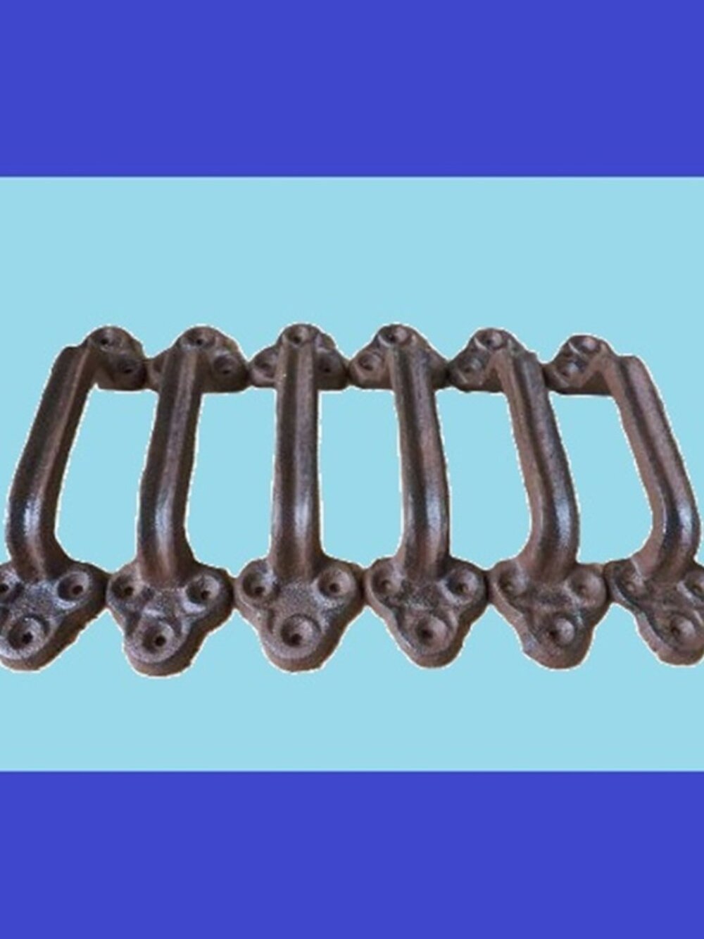 Six (6) Cast Iron Gate Handles 9" Long 05124